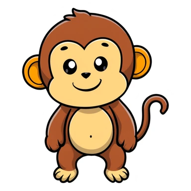 happy monkey sticker