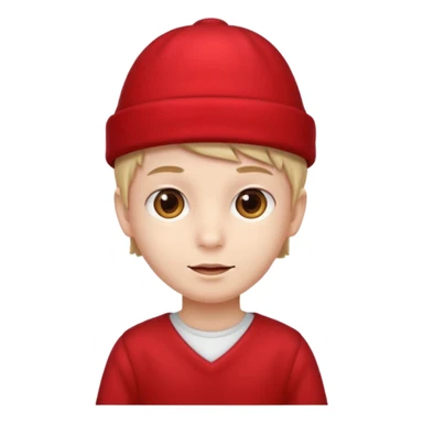 red hat and red dress boy sticker