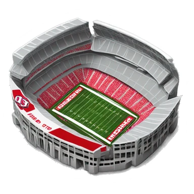 ohio state football stadium  sticker