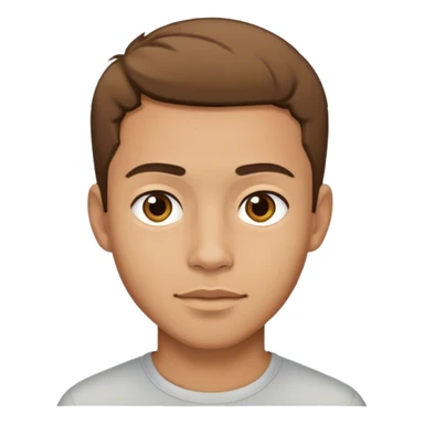 light skin latino male with short light brown hair  sticker