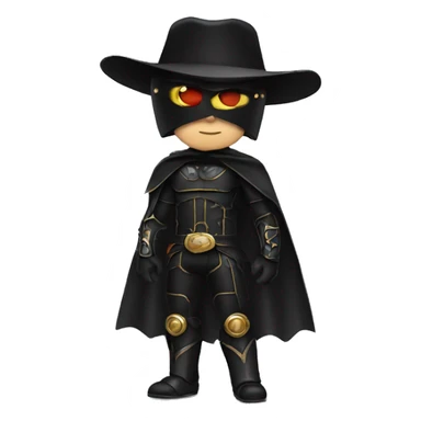 Zorro as a cyborg sticker