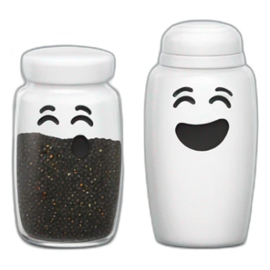 salt and pepper shaker sticker