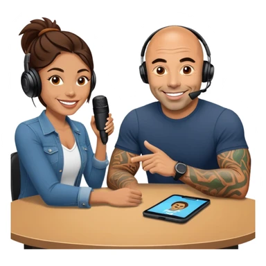 generate realistic detailed joe rogan podcast sticker
