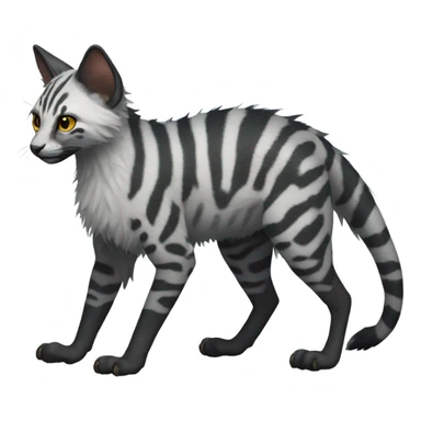 Modern Feral Rare Fantasy Vernid-Trico-species by LiLaiRa, random markings, full body sticker