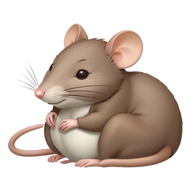 Meme-Worthy Cute Sleeping Brown Rat Portrait Emoji, Head resting peacefully with a contented smile, showcasing a compact, nimble build and a luxuriously soft brown coat, eyes gently closed in serene, restful slumber, Simplified yet hilariously adorable features, highly detailed, glowing with a soft, drowsy light, high shine, relaxed and utterly lovable, stylized with an air of playful laziness, soft glowing outline, capturing the essence of a sleeping rat that feels destined to become the next viral sensation of adorable urban rest! sticker