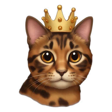 Cat tortoiseshell crown sticker