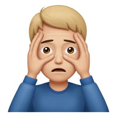 Emoji covering eyes with hands scared  sticker