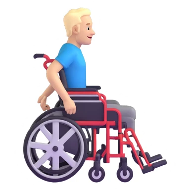 cheerful man in a wheelchair sticker