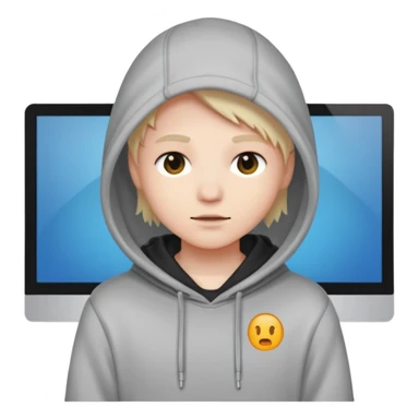 hacker anonimous in front of PC sticker