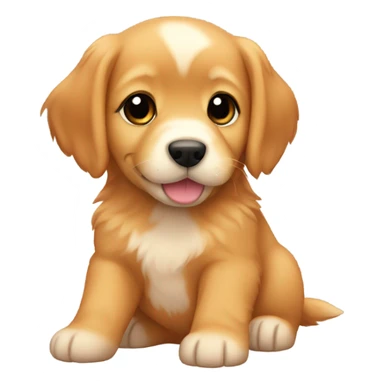 Chibi red golden retriever puppy sticker