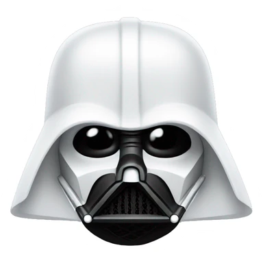 White Darth Vader  sticker