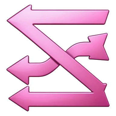 Pink reverse arrow  sticker