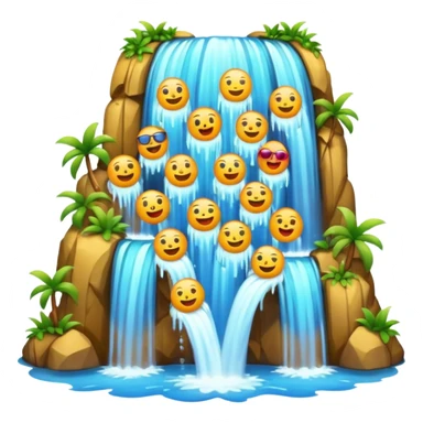 Emoji waterfall sticker