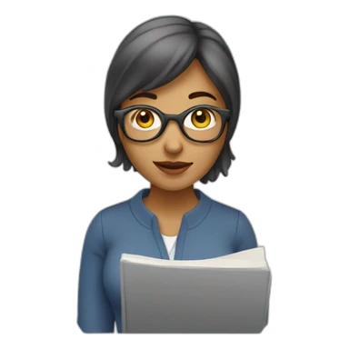 note book woman sticker