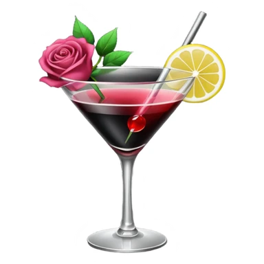 🍸+🍹+🖤+🌹 sticker