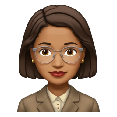 Rosa Parks with dark brown hair sticker