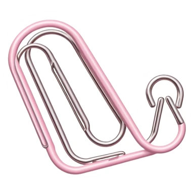 pastel pink paper clip sticker