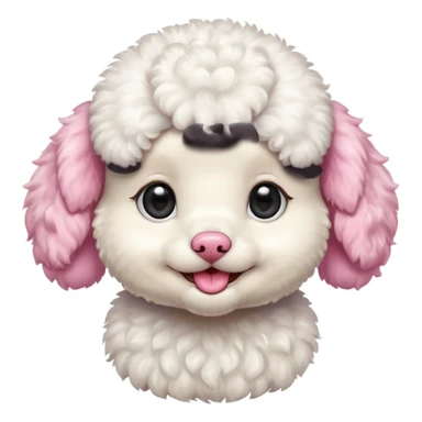 smile, baby Poodle
, only face  sticker