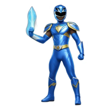 power ranger blue sticker