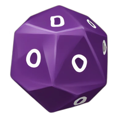 D20 dice sticker