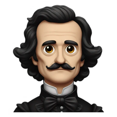 Edgar Allan Poe punk sticker