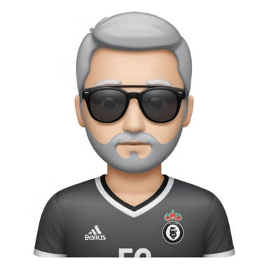 Güneş gözlüğü takan beşiktaş formalı gri beyaz keei sticker