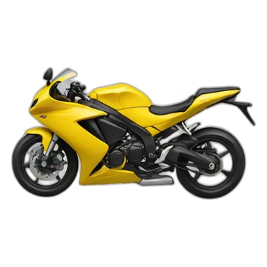 yellow motorbike from top view sticker