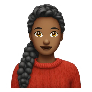Girl in red sweater sticker