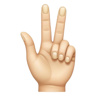 A 3D emoji in iOS emoji aesthetic style of a hand making a trigger-like gesture, with the index finger extended forward and the thumb raised upward, other fingers folded, clean white background, glossy and smooth Apple-style design

 sticker