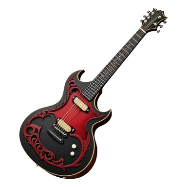 vampire-themed guitar with fangs and dark gothic details sticker