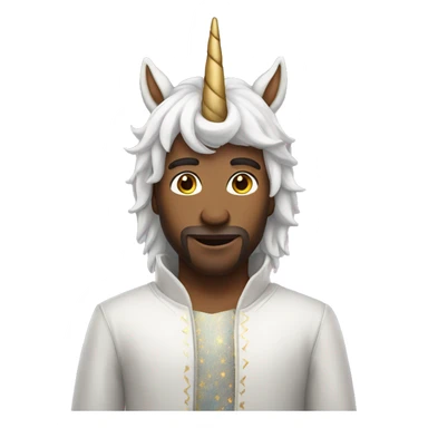 Man in a unicorn outfit sticker