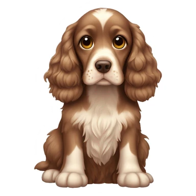 cocker spaniel with many hearts  sticker