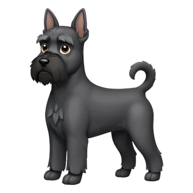 Black schnauzer with cropped ears sticker