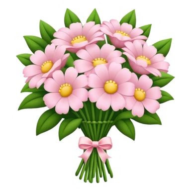 pale pink flower bouquet  sticker