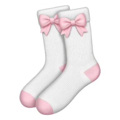 White Socks With Light Pink Bows sticker