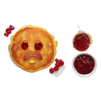 potato pancake with bacon and lingonberry jam sticker