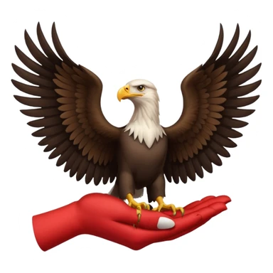 albanian eagle as handsymbol sticker