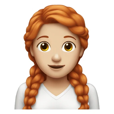 Redhead girl doing salf care sticker