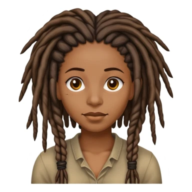 Black woman with dreads sticker