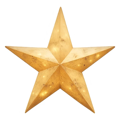 Remove the background and keep only the realistic star with a transparent background, preserving the realistic style of the star. sticker