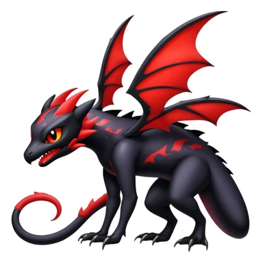 Shiny Epic Badass Gothic Noibat-Salandit-Litten-Hybrid sticker