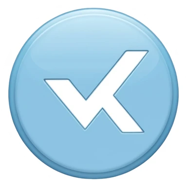 Genera esto que está entre comillas "✓" y alrededor ponle un círculo y rellena adentro del circulo de color celete sticker