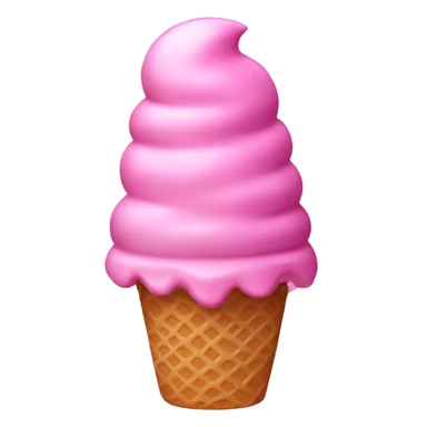 Pink ice cream sticker