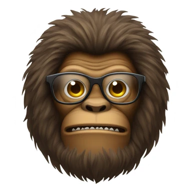 Sasquatch wearing glasses sticker