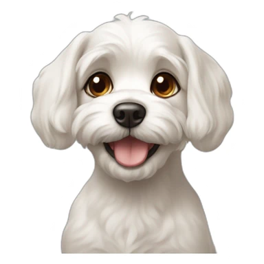 A malteser dog small sticker