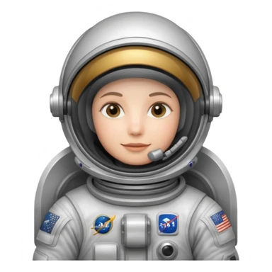 Astronaut on rocket sticker