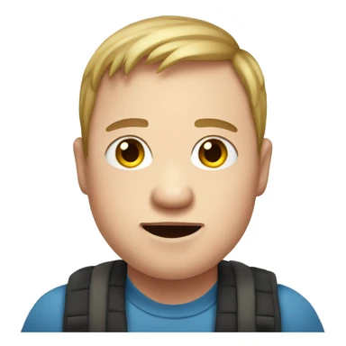 Down syndrome man sticker