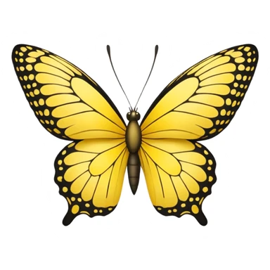 Yellow butterfly small sticker