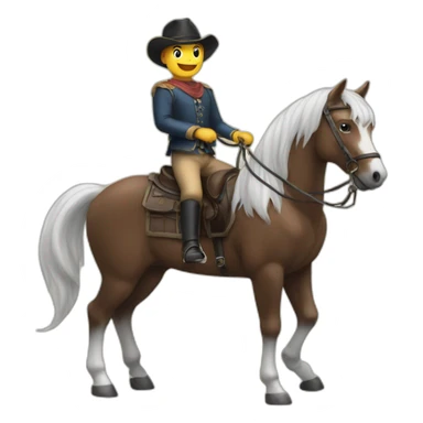 Masson sur un cheval sticker