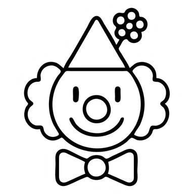 bright clown sticker
